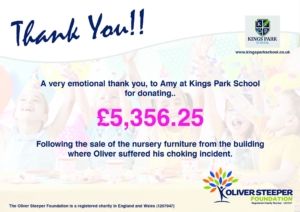 Kings Park School - Oliver Steeper Foundation - Thank you